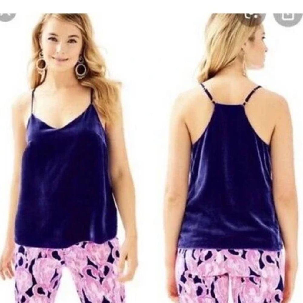 Lilly Pulitzer Dusk Lux‎ Velvet Tank Top Sz XS (258)